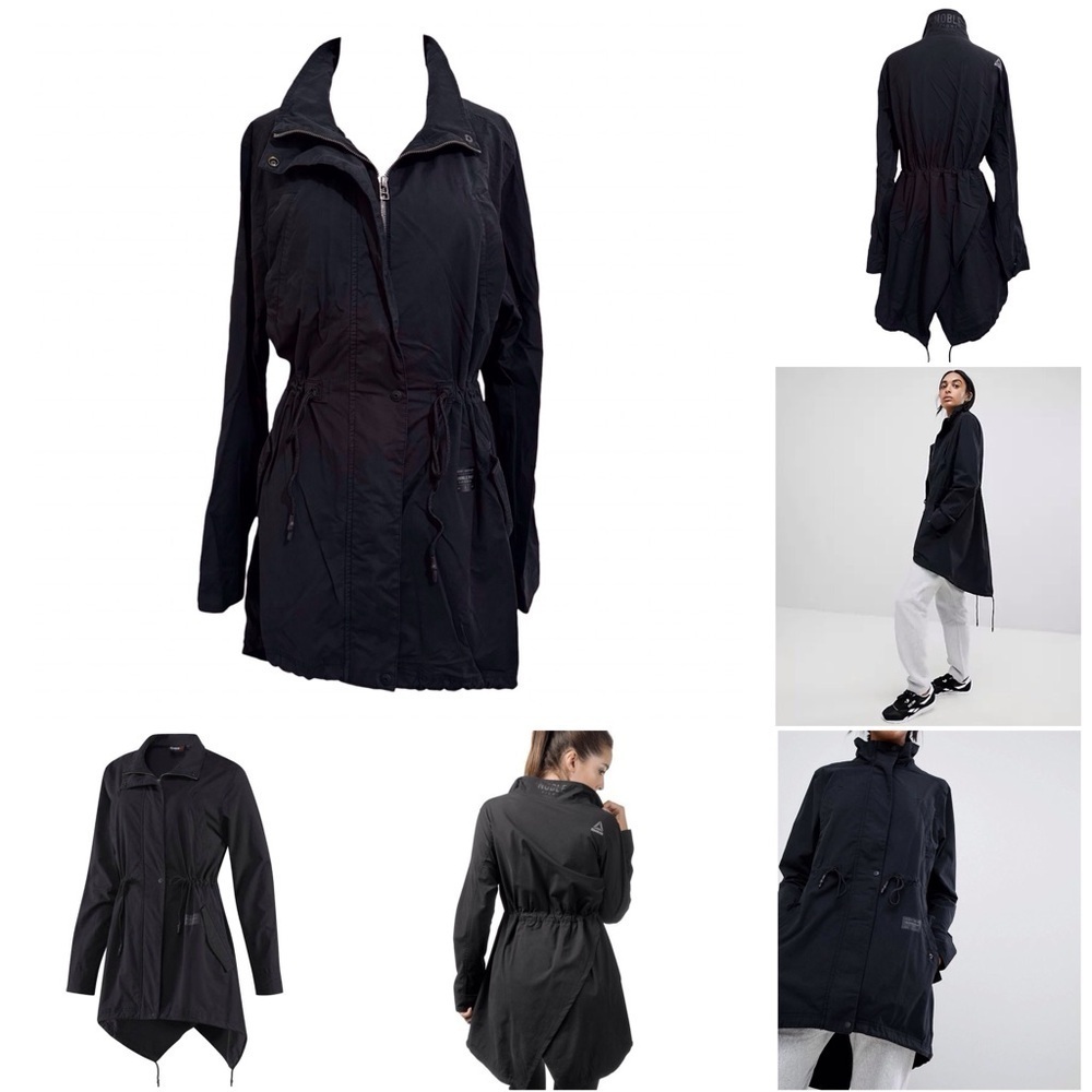 Reebok Noble Fight Fishtail Parka in Black Size Medium